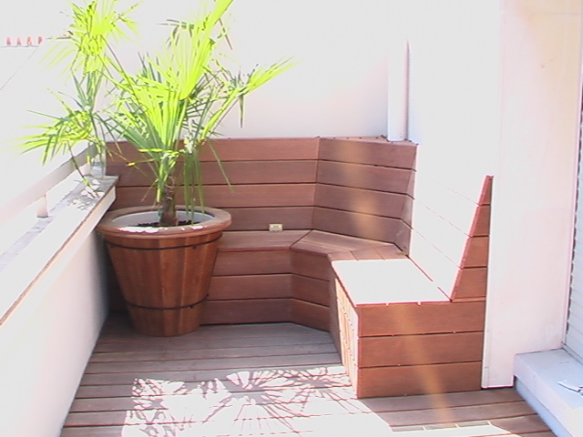 Banquette sur balcon
